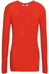 ROBERTO CAVALLI ROBERTO CAVALLI WOMAN WOOL AND CASHMERE-BLEND TOP RED,3074457345620138707