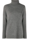 Chinti & Parker Funnel Neck Cashmere Jumper In Grey