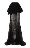 BROCK COLLECTION PRIMULA SHEER TIERED COTTON-LACE MAXI SKIRT,731418