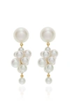 Sophie Bille Brahe Botticelli 14k Gold And Pearl Earrings In 14k Yellow Gold
