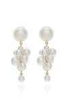 Sophie Bille Brahe Botticelli 14k Gold And Pearl Earrings In White
