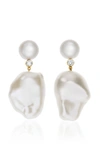 SOPHIE BILLE BRAHE VENUS DIAMANT 14K GOLD; PEARL AND DIAMOND EARRINGS,732005