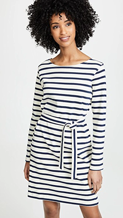 A.p.c. Instant Striped Cotton-jersey Dress In Cream