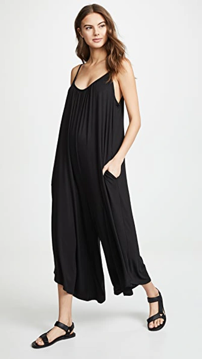 Z SUPPLY THE FLARED JUMPSUIT BLACK,ZSUPP30152