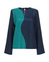 RAOUL RAOUL WOMAN BLOUSE MIDNIGHT BLUE SIZE M POLYESTER,12295851LM 5