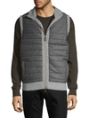 AMICALE WOOL CASHMERE QUILTED VEST,0400099523918