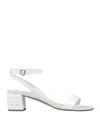 TOD'S TOD'S WOMAN SANDALS WHITE SIZE 7.5 SOFT LEATHER,11636463NS 11