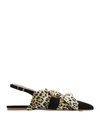 Gia Couture Eva Ballerina Flat Sandals In Black