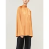 THE ROW MERRIAN NECK-TIE STRETCH-JERSEY TOP