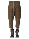 RICK OWENS CARGO CROP TROUSERS,10831686