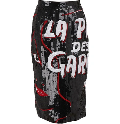 Olympia Le-tan La Pire Des Garces Skirt With Sequins In Black