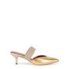 MALONE SOULIERS Maisie 45 gold leather mules
