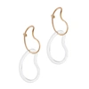 ANNIKA INEZ Glass hoop earrings