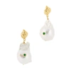 ANNI LU Baroque Pearl 18ct gold-plated earrings