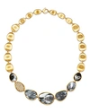 MARCO BICEGO 18K YELLOW GOLD LUNARIA BLACK MOTHER-OF-PEARL & DIAMOND COLLAR NECKLACE, 16.5,CB1975-B-MPB-Y