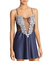 Flora Nikrooz Showstopper Charmeuse Chemise In Navy