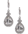 GIVENCHY PAVE & COLORED STONE DROP EARRINGS