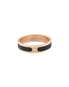 ALESSA JEWELRY SPECTRUM PAINTED 18K ROSE GOLD STACK RING W/ DIAMOND, BLACK,PROD219650313