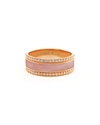 ALESSA JEWELRY SPECTRUM PAINTED 18K ROSE GOLD RING W/ DIAMOND TRIM, PINK,PROD219650286