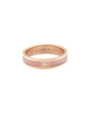 ALESSA JEWELRY SPECTRUM PAINTED 18K ROSE GOLD STACK RING W/ DIAMOND, PINK,PROD219650294