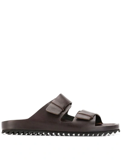Officine Creative Agora Double Strap Sandals In Brown