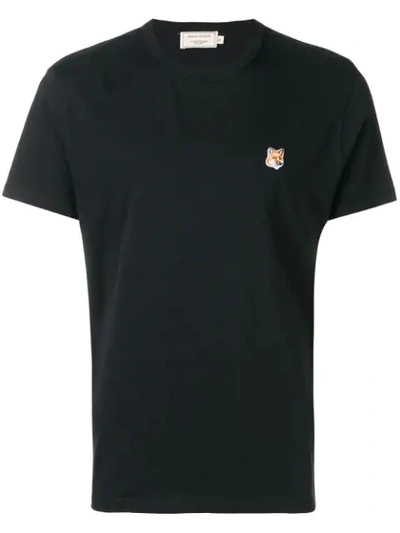 Maison Kitsuné Maison Kitsune Fox Head T Shirt In Black