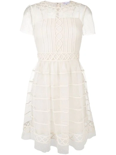 Red Valentino Tiered Tulle Dress - 大地色 In Neutrals