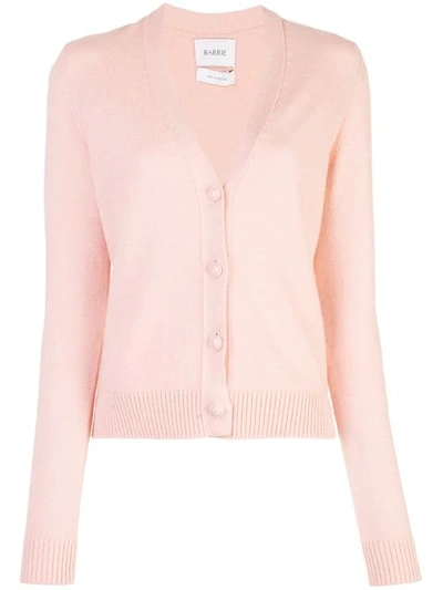 Barrie Button Up Cardigan In Pink