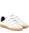 ISABEL MARANT BETH LEATHER SNEAKERS,P00374860