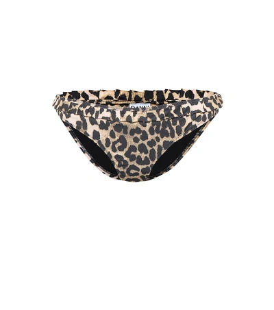 Ganni Rosedale Leopard Print Bikini Bottoms