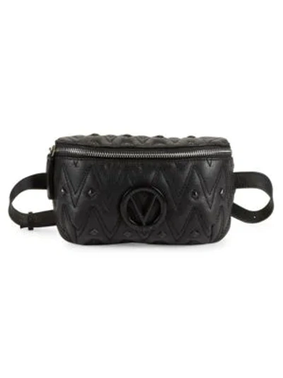 Valentino By Mario Valentino Fanny Leather Belt Bag In Black