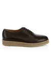 FERRAGAMO Avord Rope Platform Leather Loafers