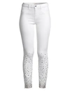 L AGENCE Tilly Cropped Rhinestone Skinny Jeans