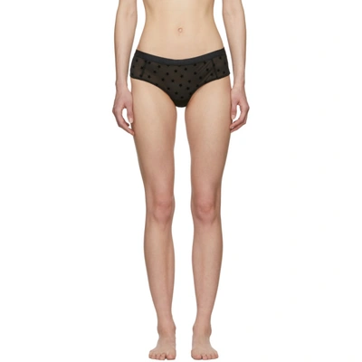 Stella Mccartney Betty Twinkling Star-print Bikini Briefs In Black