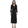 ANN DEMEULEMEESTER ANN DEMEULEMEESTER 黑色长款裹身连衣裙