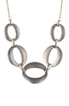 ALEXIS BITTAR ESSENTIALS LARGE LUCITE LINK NECKLACE,AB00N118082