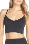 Yummie Ultralight Seamless Lace T-back Bralette In Black W/ Lace