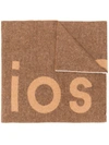 Acne Studios Toronty Logo Scarf In Brown