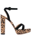 GIANVITO ROSSI POPPY LEOPARD PRINT SANDALS