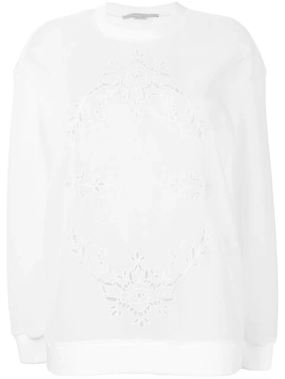Stella Mccartney Sheer Embroidered Sweatshirt - 白色 In White