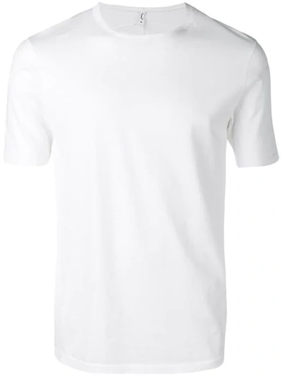 Transit Notched Neck Cotton Blend T-shirt In White