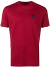 Paul & Shark Logo Patch Polo Shirt In Red