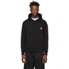 AMI ALEXANDRE MATTIUSSI AMI ALEXANDRE MATTIUSSI BLACK SMILEY EDITION PATCH HOODIE