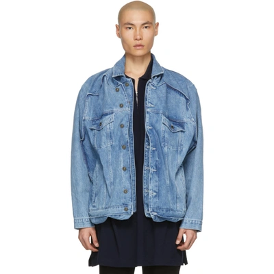 Y/project Y / Project Reconstructed Denim Jacket In Blue