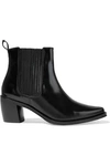 ALEXA CHUNG GLOSSED-LEATHER ANKLE BOOTS,3074457345619841187