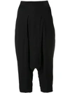 RICK OWENS CROPPED SARROUEL TROUSERS