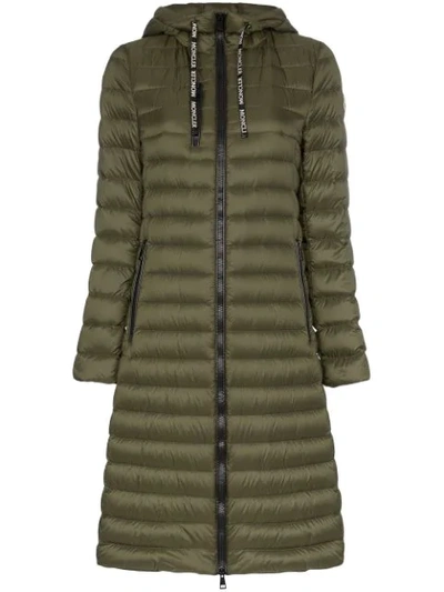 Moncler Suvetter Quilted Feather Down Coat In Army Green