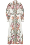 ZIMMERMANN NINETY-SIX BELTED PRINTED LINEN MAXI DRESS