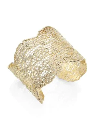 Aurelie Bidermann Vintage Lace Cuff Bracelet In Gold
