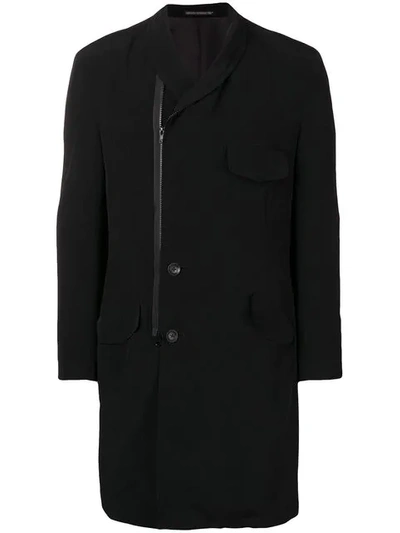 Yohji Yamamoto 拉链口袋衬衫式夹克 - 黑色 In Black